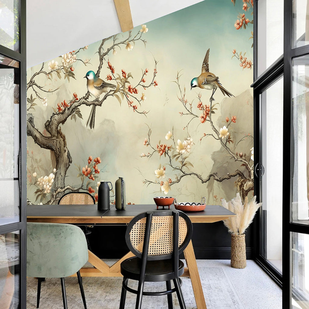 Chinoiserie Avian Elegance Wallpaper
