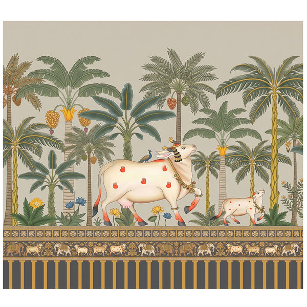 Vrindavan Pichwai Cow
