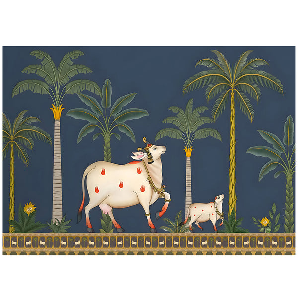 Nandgaon Pichwai Cow